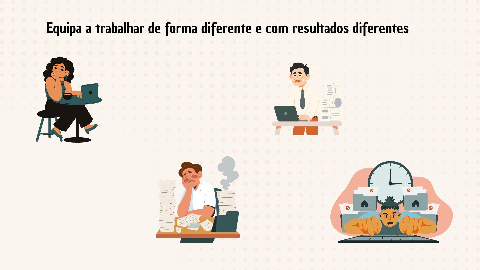 Equipa a trabalhar de forma diferente, cada pessoa à sua maneira, e a chegar a resultados diferentes